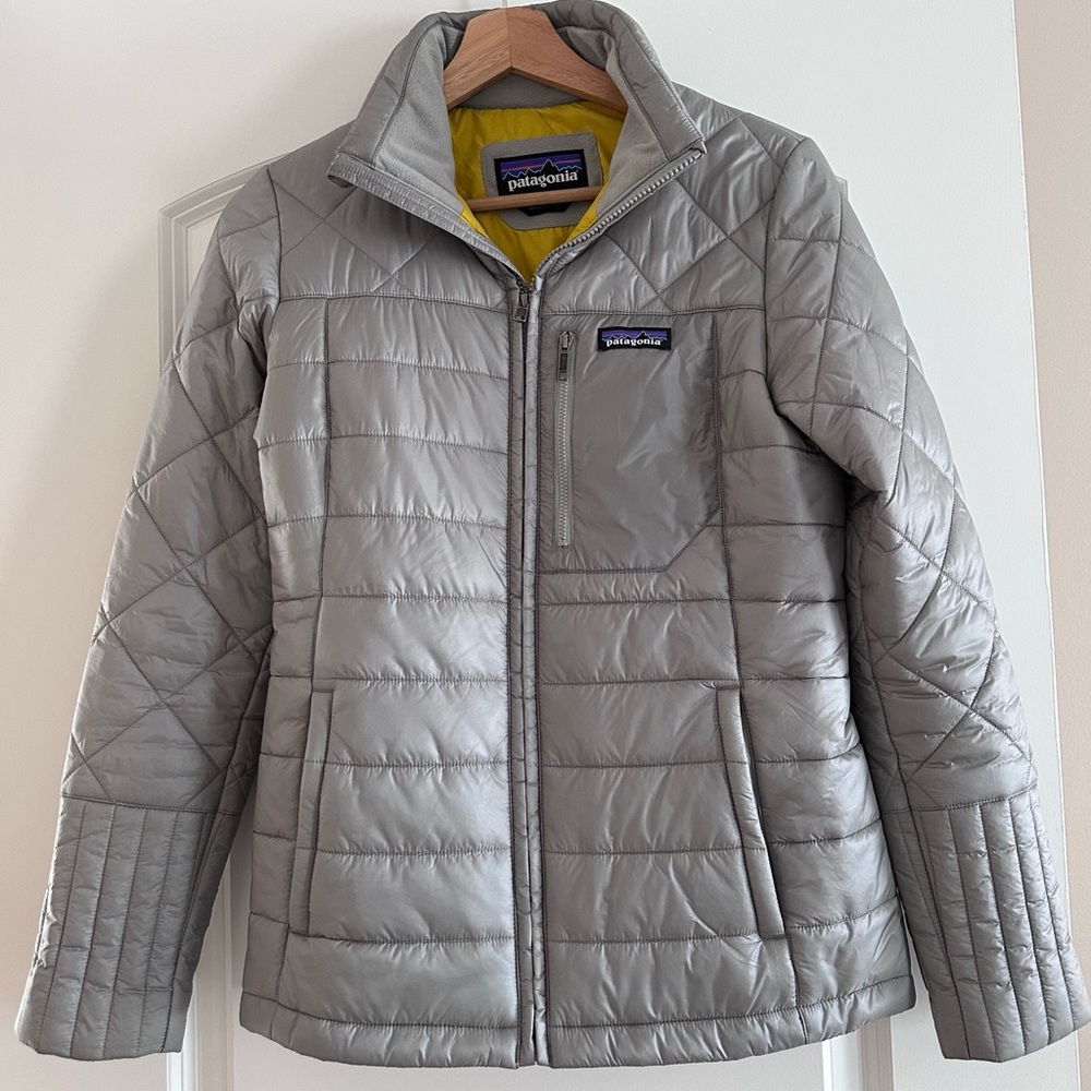 Womens PATAGONIA Gray Radalie Insulated Full Zip Sweater Jacket Size XS